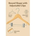 thumbnail image 4 of USTECH Eco-Friendly Wooden Hangers for Suits & Strappy Dresses, Set of 10 – Durable, Rustic Look, Sustainable Closet Solution, 4 of 6