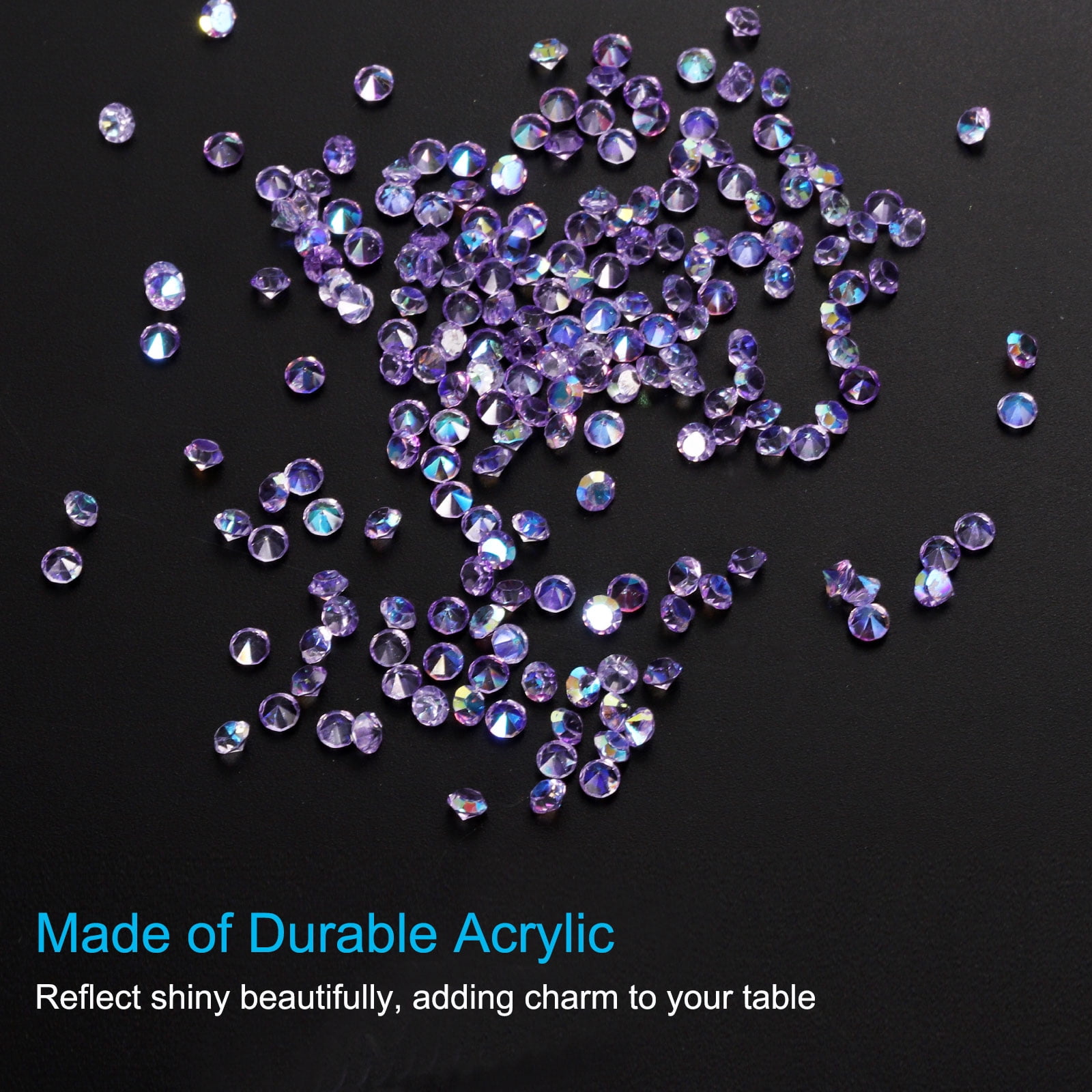 Unique Bargains Wedding Table Scatter Crystals Acrylic Diamonds Vase Fillers Gems Violet
