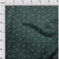 thumbnail image 2 of oneOone Coton Flex Vert Sarcelle Tissu Visage de Chat Animal Matière de Robe Tissu Imprimé Tissu au Mètre 40 Pouces de Large, 2 of 4
