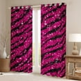 thumbnail image 2 of Homewish Tiger Stripes Black Out Curtains,Jungle Animal Curtains Pack of 2 (42x63 Each),Hotpink Bling Print Bedroom Curtains For Gir Boy,Super Cozy Room Decor, 2 of 6