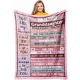 thumbnail image 1 of LHSHID Granddaughter Gifts from Grandma Grandpa Gifts for Granddaughter Granddaughter Gift Ideas to My Granddaughter Christmas Graduation Birthday Valentine’s Day Gift Throw Blanket 40"x50", 1 of 7