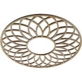 thumbnail image 2 of 16"OD x 5 1/2"ID x 1/4"T Cannes Wood Fretwork Pierced Ceiling Medallion, Hickory, 2 of 3