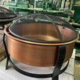 thumbnail image 4 of Four Seasons Courtyard 30" Copper Fire Pit w/Screen and Poker, Black/Copper, 4 of 7