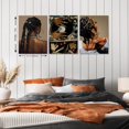 thumbnail image 3 of 3pcs Black Girl Wall Art African American Wall Decor Paintings Fashion Abstract Black Woman Poster Canvas Prints Pictures for Living Room Bedroom 12x16 inch, 3 of 5