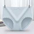 thumbnail image 2 of Kmdttou Seamless Underwear for Women Sexy Lace High Cut Panties Comfort Bikini Panty Stretch Underpants Breathable Ladies Briefs (Available in Plus Size) Blue-Free Size, 2 of 3