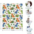 thumbnail image 4 of White Cartoon Dinosaurs Leaves Pattern Blanket,Comfortable Soft Flannel Throw Blanket,All Season,Warm Lightweight Blankets for Sofa Bed Couch Living Room Chair,30"x40", 4 of 4