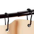 thumbnail image 3 of ALEAVIC Curved Shower Curtain Rod, 33" - 78" Stainless Steel Shower Rod Set for Bathroom, Black, 3 of 7