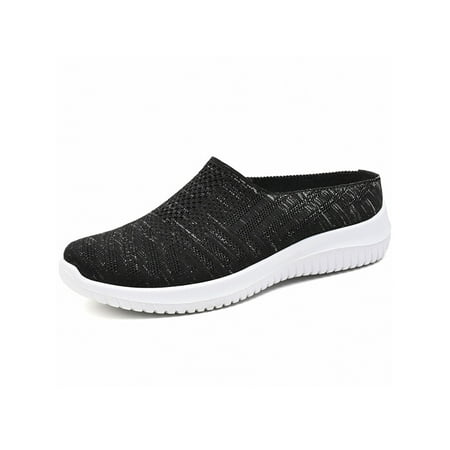 

Ymiytan Womens Loafers Comfy Slip On Shoes Casual Mules Slippers Black 5.5