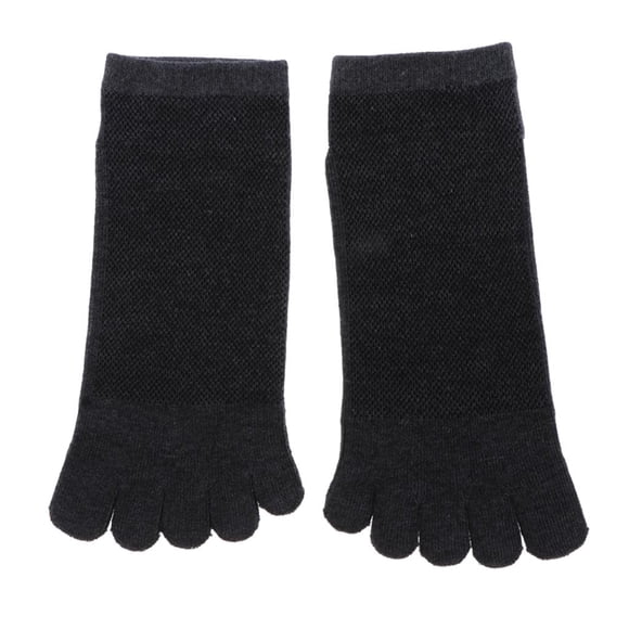 Calcetines con Punta para Hombre Calcetines Cinco Dedos Calcetines Al Tobillo , Gris , única Macarena Calcetines de malla de algodón