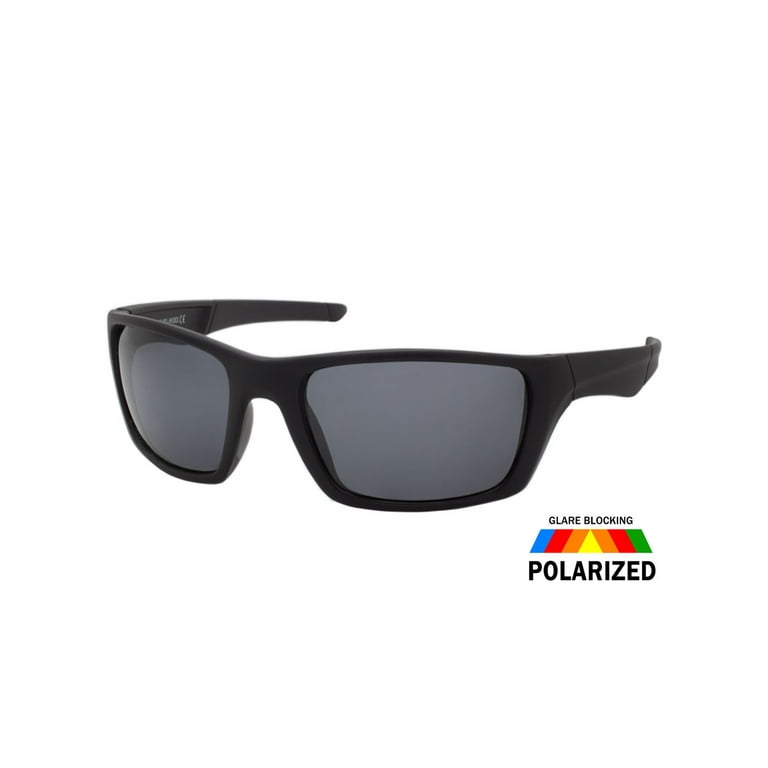 Suncrush Polarized Sunglasses Sport 6 Pack Mens Classic Wrap Style Glasses Smoke Lens, Men's, Size: One size, Gray