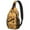 Halloween Icons Pattern, variant on Sling Backpack,Halloween Happy Halloween Pumpkins and Spiders Sling Bag with Water Bottle Holder,Waterproof Sling Bag for Men/Women with Headphone Jack for Hiking,Travel