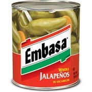 EMBASA Whole Jalapenos in Escabeche, Large, Kosher, Wheat Free, Fish Free, 26 oz Steel Can