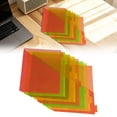 thumbnail image 2 of 8 Pack 3-Hole Dividers with Double Slant Pockets, Transparent Colored PP Plastic Index Separators, Reusable Write & Erase Tab File Dividers for 3-Ring Binders., 2 of 8