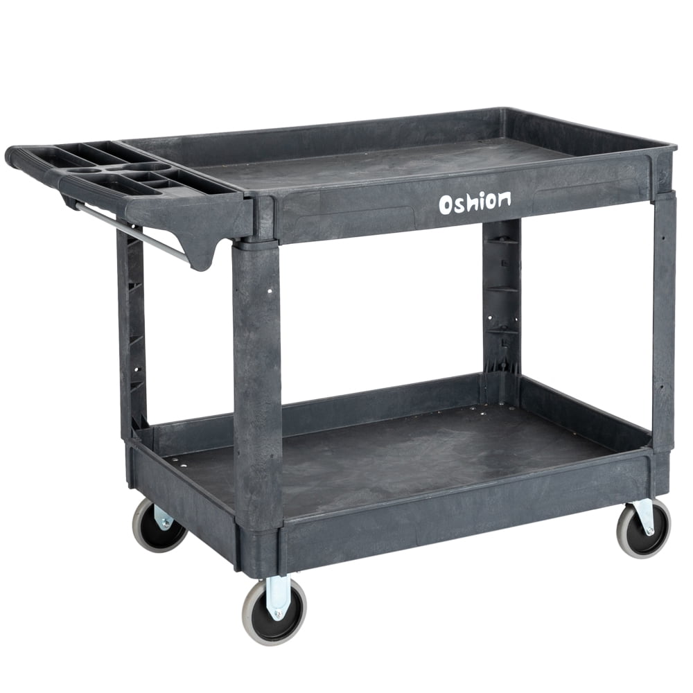 Topcobe 2 Tiers Rolling Cart, Kitchen Island for Home, Portable Storage
