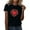 Black, variant on Womens Tshirts for Women Short Sleeve Shirt Crewneck Basic Tee Summer Tops Lightweight Plain Workout Clothes