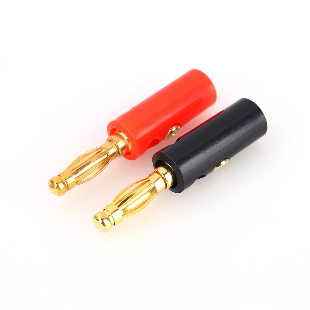 40pcs 20 Pair Closed Screw Speaker Wire Banana Plugs Audio Gold Connectors