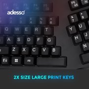 Adesso EASYTOUCH150 Ergonomic Mechanical Keyboard with Cherry MX Brown Switches