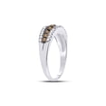 thumbnail image 3 of Diamond Princess 10k White Gold Womens Brown Diamond Band Ring 1/2 Cttw Size 6, 3 of 4