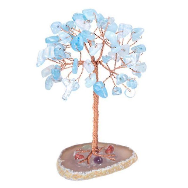 Handmade Woven Desktop Ornament Faux Crystal Gravel Home Decor Office Desk Ornament
