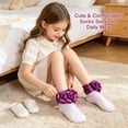 thumbnail image 2 of TELOLY 2Pairs Kids Socks,6-8 Years Old Ruffle Socks,Ankle Length Lace Socks,Style3,18-20Cm, 2 of 4
