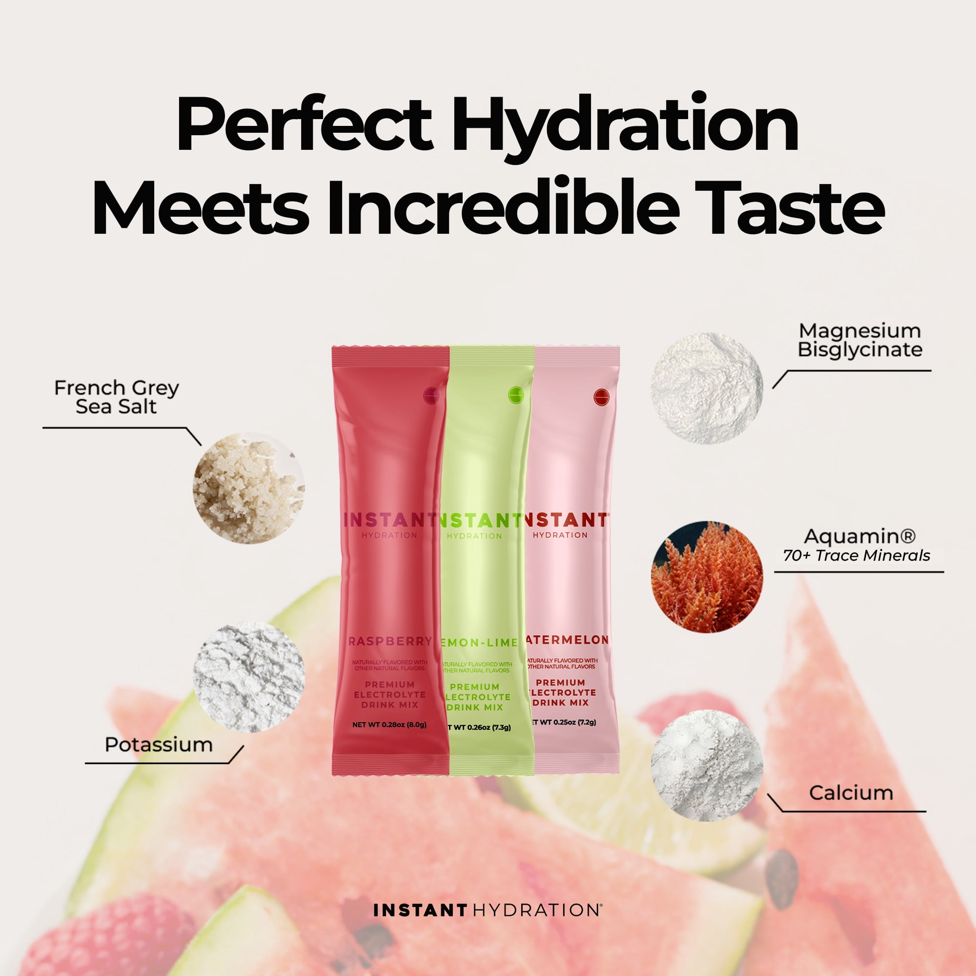 Instant Hydration Sugar Free Electrolyte Powder Variety Pack, 6 Sticks