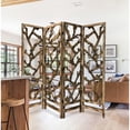 thumbnail image 4 of 4 Panel Room Divider with Tropical Leaf, 4 of 5