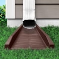thumbnail image 2 of Splash Block, Decorative Gutter Downspout Extensions, Splashguard, Foundation Water Diverter, Rain Gutter Guard, Plastic 24” Brown (3 Pack), 2 of 10