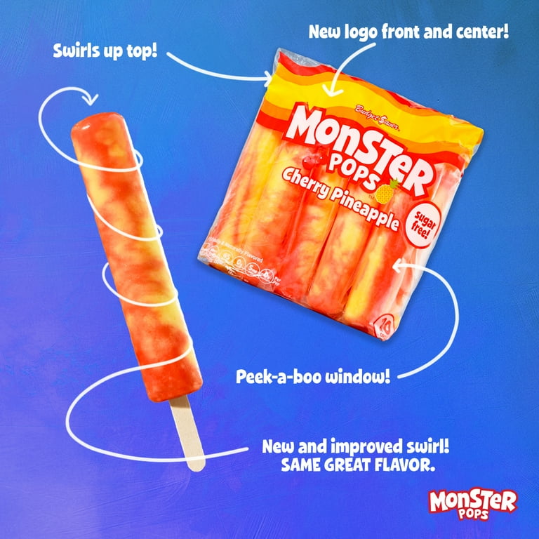 Budget Saver Sugar Free Cherry Pineapple Monster Pops