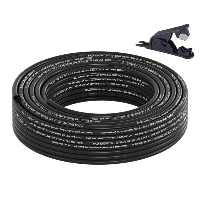 Manguera de aire Boeray de 15,5 m, 1/4 pulgadas, OD, aprobada por DOT para camiones y remolques