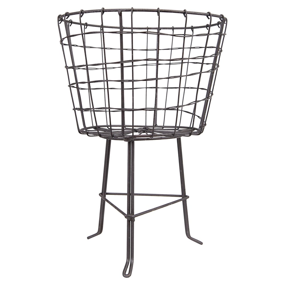 3R Studios Round Wire Basket Plant Stand