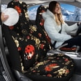thumbnail image 2 of Uorisanigo Fluffy Car Seat Cover, 2 pcs Flower Ladybug Print High Back Front Auto Cushion Cover Fit for Vehicles, Auto, Suvs, Trucks, Sedans, Vans, Cars, Car Interior Accessories, 2 of 7