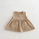 thumbnail image 1 of Primavera 2025, nuevo vestido para niñas de 0 a 4 años, bonito vestido con chaleco de pana para bebés, ropa para niños, camisa básica de Color sólido opcional, 1 of 6