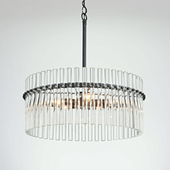 The Lighting Store Casandra 5-light Crystal Chandelier Antique Black Antiqued Adjustable Painted