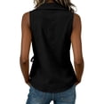 thumbnail image 5 of Otntypg Women’s Wrap V Neck Tank Top Dressy Summer Sleeveless Side Bowknot Tie Tunic Blouse Lightweight Loose Fit Casual Beach Vacation Tees Blouse, 5 of 7