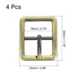 thumbnail image 2 of Uxcell 4Pack 0.75" Single Prong Belt Buckle Oval Center Bar Buckles for Belt, Bronze, 2 of 6
