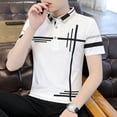 thumbnail image 4 of Camiseta polo vintage para hombre, ropa de calle de rayas negras, camisetas con cuello para hombre, venta al por mayor, tallas grandes, basura, Y2k, tallas grandes, XL, 4 of 5