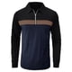 thumbnail image 4 of Blusa y camisa de manga larga con cuello vuelto para hombre, blusa deportiva con cremallera y solapa de manga larga ajustada con tiras en la entrepierna, blusa de algodón para hombre, 4 of 4