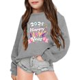 thumbnail image 2 of JAKANYQ Chandail en Molleton à Manches Longues pour Filles et Garçons, Couleur Unie, Col Rond, Sport Décontracté, Gris 2-3 Ans, 2 of 5