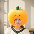 thumbnail image 4 of Wosthever Plush Fruit Headgear Hat Plush Orange Adult Headgear Photo Props Hat Kits de decoración para fiestas, 4 of 6