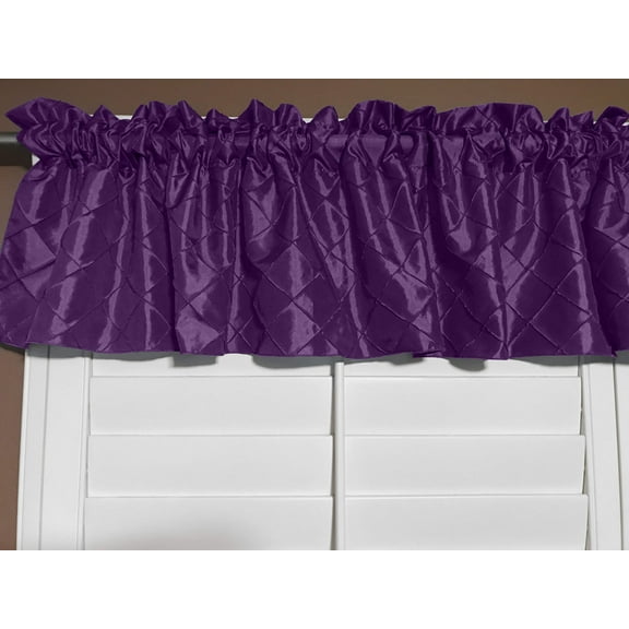 intuck taffeta window valance 52 wide plum