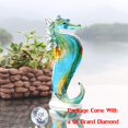 thumbnail image 3 of Figura artística coleccionable de animales soplados en vidrio soplado QfKris Seahorse, 3 of 6
