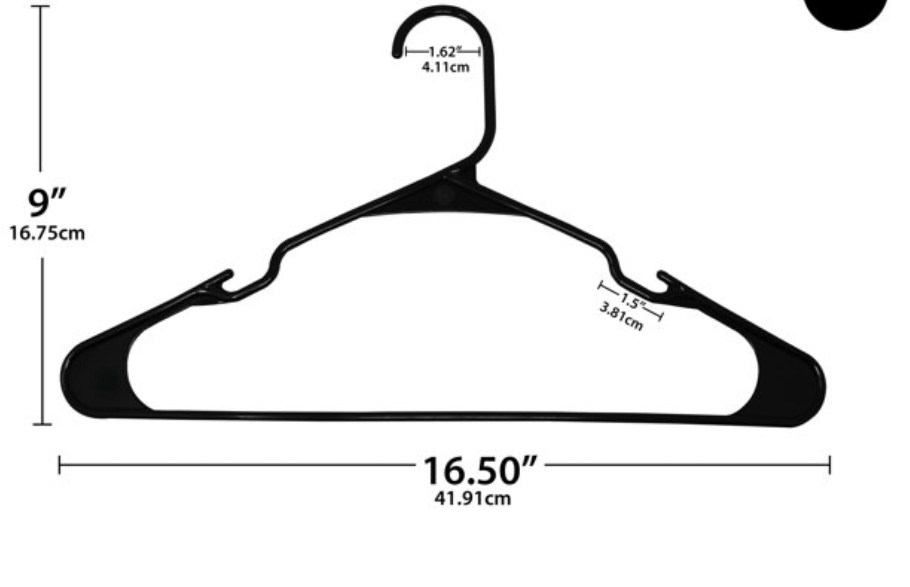 Mainstays Adult Plastic Clothes Hangers, Blue Birch , 18-Pack, Reinforced Edges