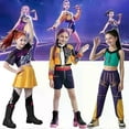 thumbnail image 1 of K ids G irls KPop Demon Hunters Cosplay Rumi Mira Zoey Costume Fancy Dress Outfits costume, 1 of 2