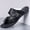 black, variant on Men's Toe-Ring Cross-Strap Leather Slide Sandals, Breathable Casual Summer Slippers