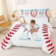 thumbnail image 3 of Manfei Baseball Initial R Full Size Comforter Sets 3-Piece,Ice Cream Bedding Sets, 3 of 6