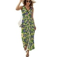 thumbnail image 2 of Blueberries Pattern Dress Fashion Boho Beach Long Dresses Female Party Printed Maxi Dress, 2 of 9