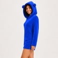 thumbnail image 6 of Miqool Unisex Warm Fuzzy Hooded Romper Short Onesie Playsuit Jumpsuit Zip Up Bear Long Sleeve Plush Loungewear Sleepwear S-5XL, 6 of 8