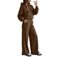 thumbnail image 5 of Women Hoodie Sets 2 Piece Outfits,Long sleeves Sweatshirts,High Waist Wide Leg Pants with Pockets,Solid Color Casual Sets,Fall Tracksuit,Spring Casual Outfits, 5 of 5