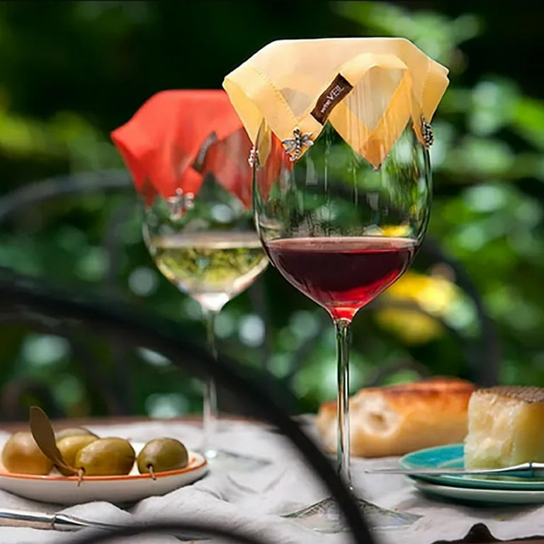 4 Weighted Outdoor Wine Glass Covers Reusable Drink Covers Outdoor Wine Glass Topper Glass Cup Covers Drinking Glasses Protect Cover Decorative Screen Cover for Coffee Tea Beer Walmart