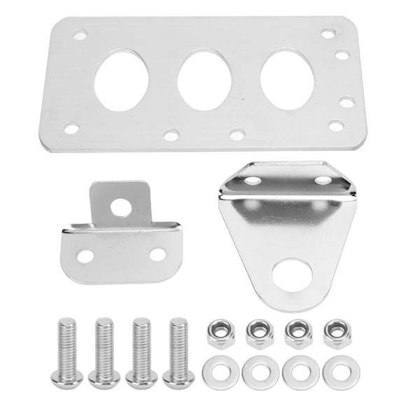 Universal Motorcycle Brake Light Bracket Kit Side Mount Tag License Plate Holder Replacement for Fatboy Iron 883 Silver